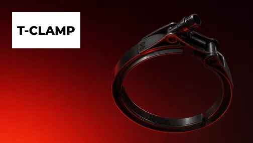 Brand new turbo V-band and T-bolt clamps for diesel turbocharger connections supplied by UPAPSI