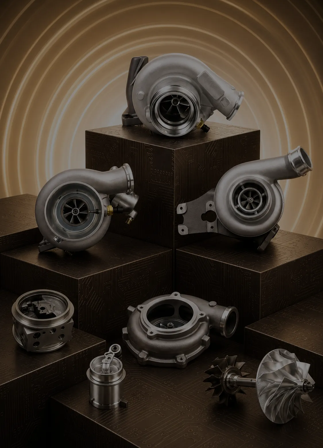 Close-up of UPAPSI turbocharger impeller