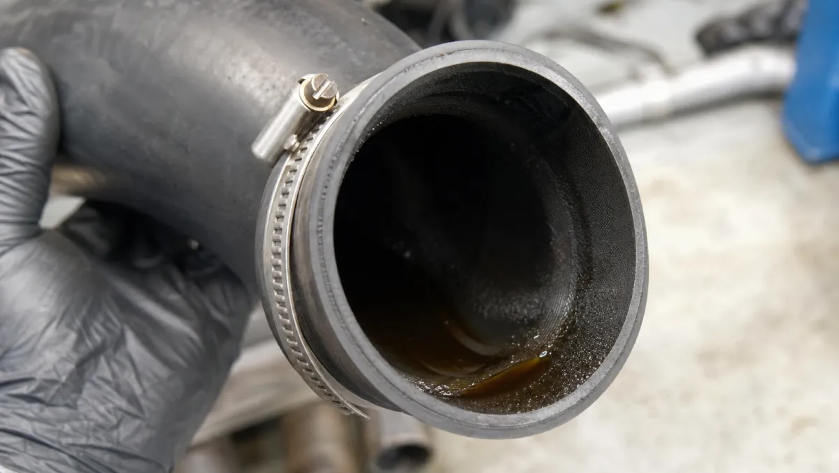 Diagnostic scan tool displaying turbo underboost fault code P0299 on a diesel truck